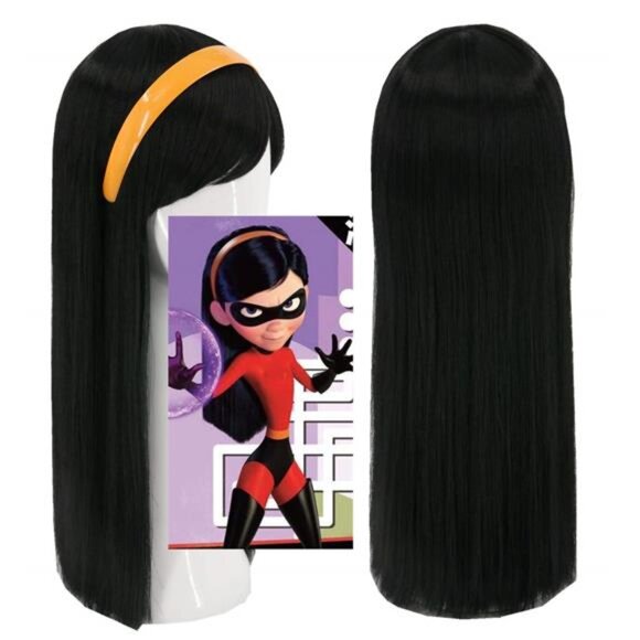 Other - Girls Kids Wigs Black Long Straight Cosplay Halloween Costumes Party Wig